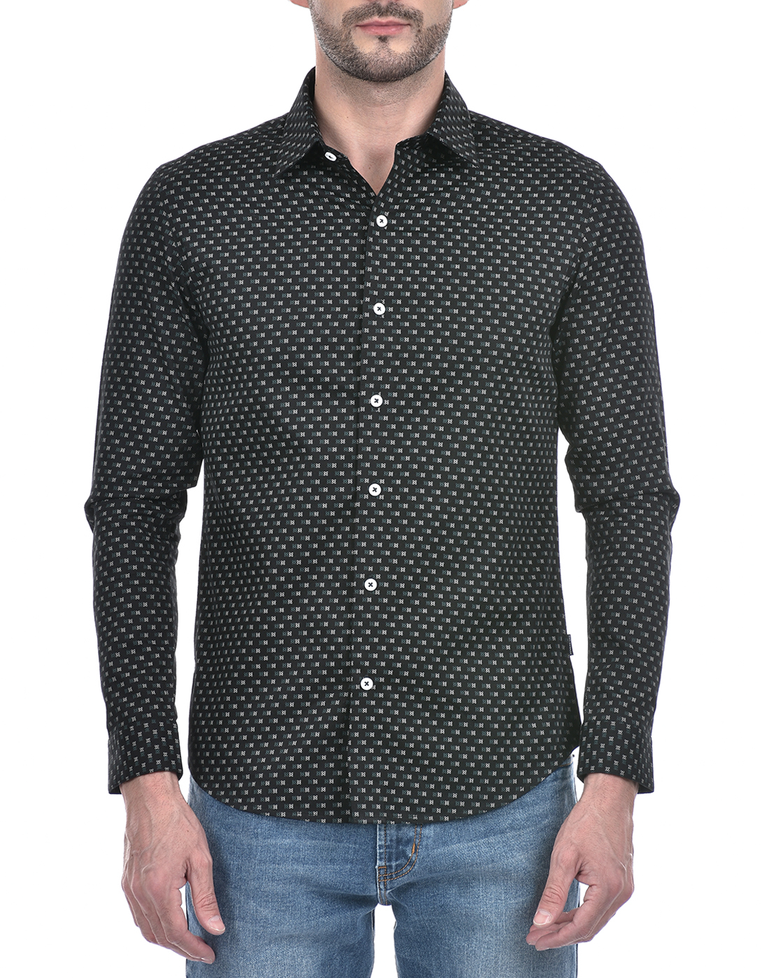 Numero Uno Men Abstract Blue Shirt